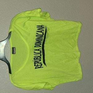 Neon Yellow Crop Top